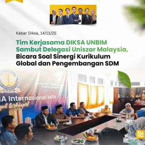 Read more about the article Tim Kerjasama DIKSA UNBIM Sambut Delegasi Uniszar Malaysia, Bicara Soal Sinergi Kurikulum Global dan Pengembangan SDM