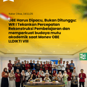Read more about the article OBE Harus Dipacu, Bukan Ditunggu: WR I UNBIM Tekankan Percepatan Rekonstruksi Pembelajaran dan memperkuat budaya mutu akademik saat Monev Bersama LLDIKTI VIII