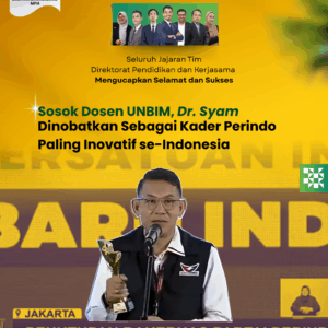Read more about the article Sosok Dosen UNBIM Ini Dinobatkan Sebagai Kader Perindo Paling Inovatif se-Indonesia
