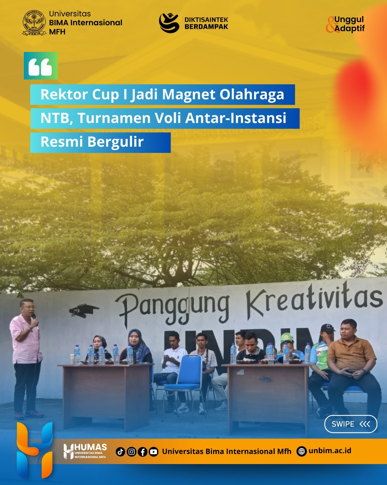 You are currently viewing Rektor Cup I Jadi Magnet Olahraga di NTB, Turnamen Voli Antar Instansi Resmi Bergulir