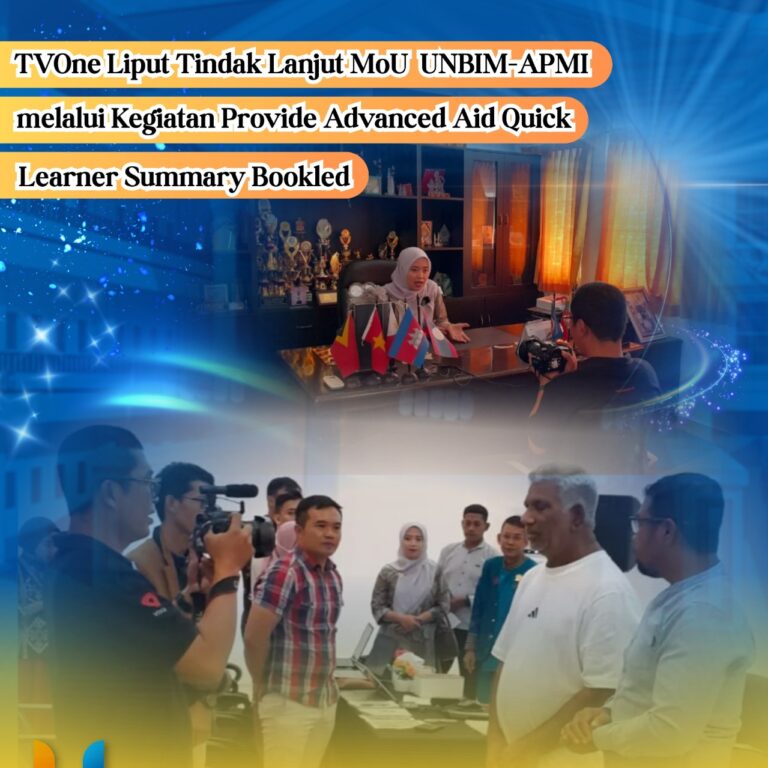 Read more about the article TVOne Liput Tindak Lanjut MoU UNBIM–APMI melalui Kegiatan Provide Advanced First Aid Quick Learner Summary Booklet
