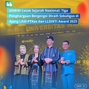 Read more about the article UNBIM Mataram Cetak Sejarah Nasional: Raih Tiga Penghargaan Bergengsi Sekaligus di Ajang LAM-PTKes dan LLDIKTI 8 Award 2025