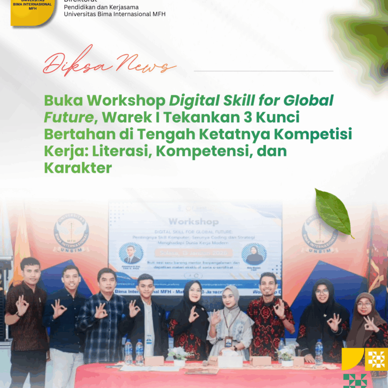 Read more about the article Buka Workshop Digital Skill for Global Future, Warek I Tekankan 3 Kunci Bertahan di Tengah Ketatnya Kompetisi Kerja: Literasi, Kompetensi, dan Karakter