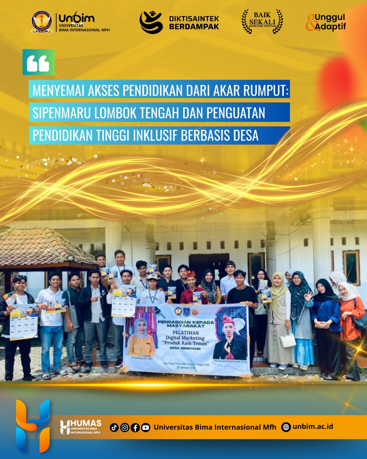 You are currently viewing Menyemai Akses Pendidikan dari Akar Rumput: SIPENMARU Lombok Tengah dan Penguatan Pendidikan Tinggi Inklusif Berbasis Desa