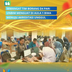 Semangat Tim Borang Prodi PARI UNBIM Menguat di Aula 1 Bima Menuju Akreditasi Unggul