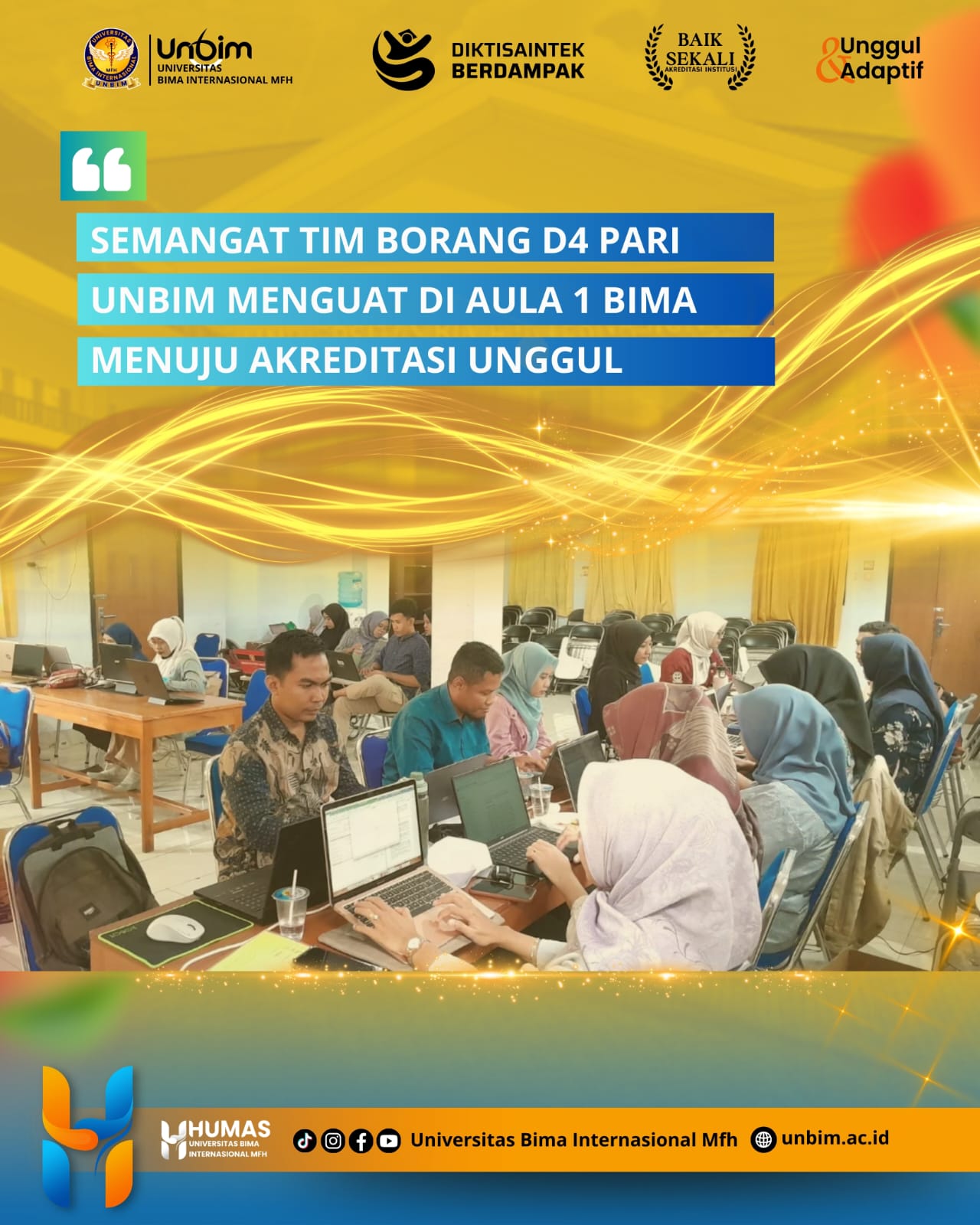 You are currently viewing Semangat Tim Borang Prodi PARI UNBIM Menguat di Aula 1 Bima Menuju Akreditasi Unggul
