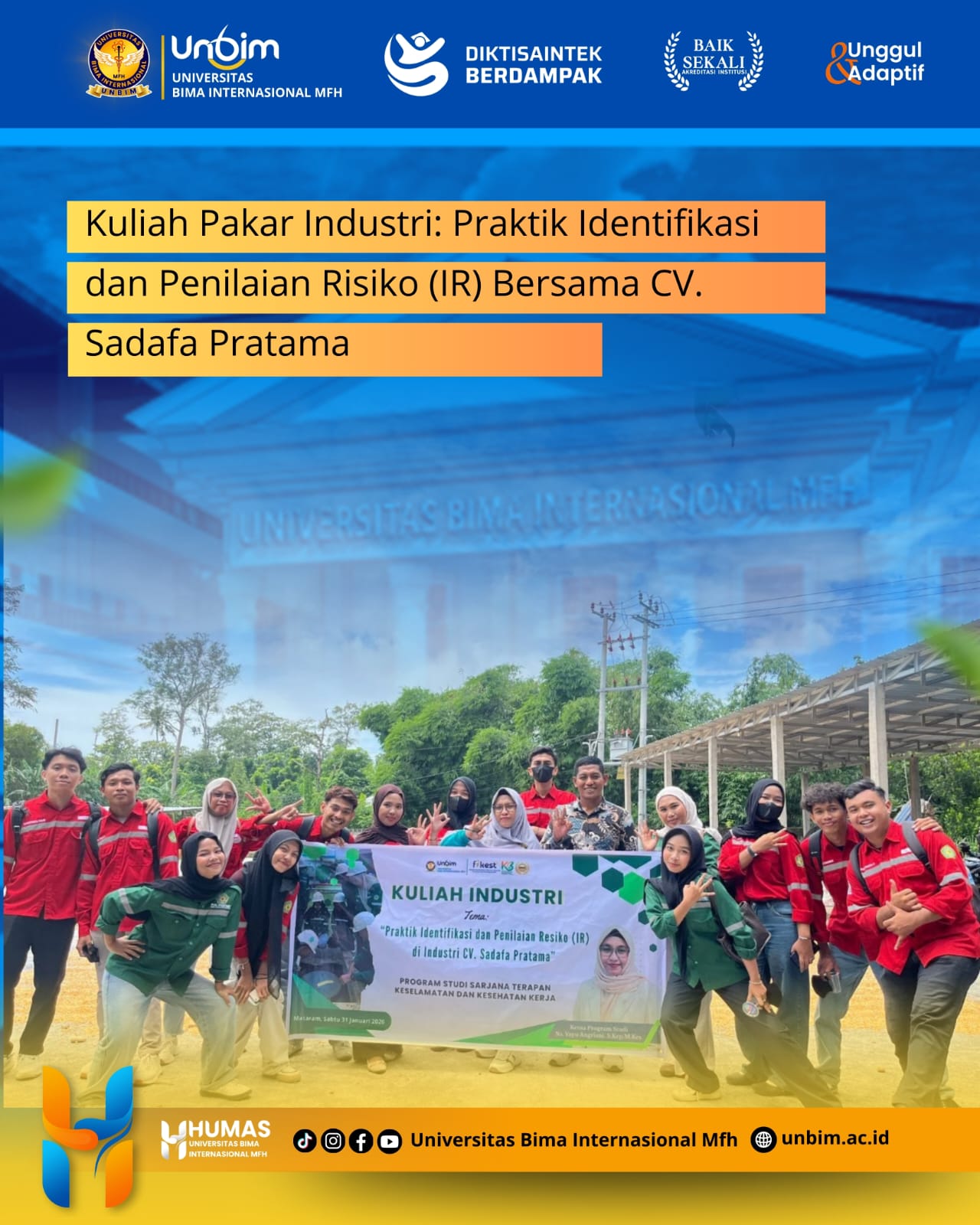 You are currently viewing Kuliah Pakar Industri: Praktik Identifikasi dan Penilaian Risiko (IR) Bersama CV. Sadafa Pratama