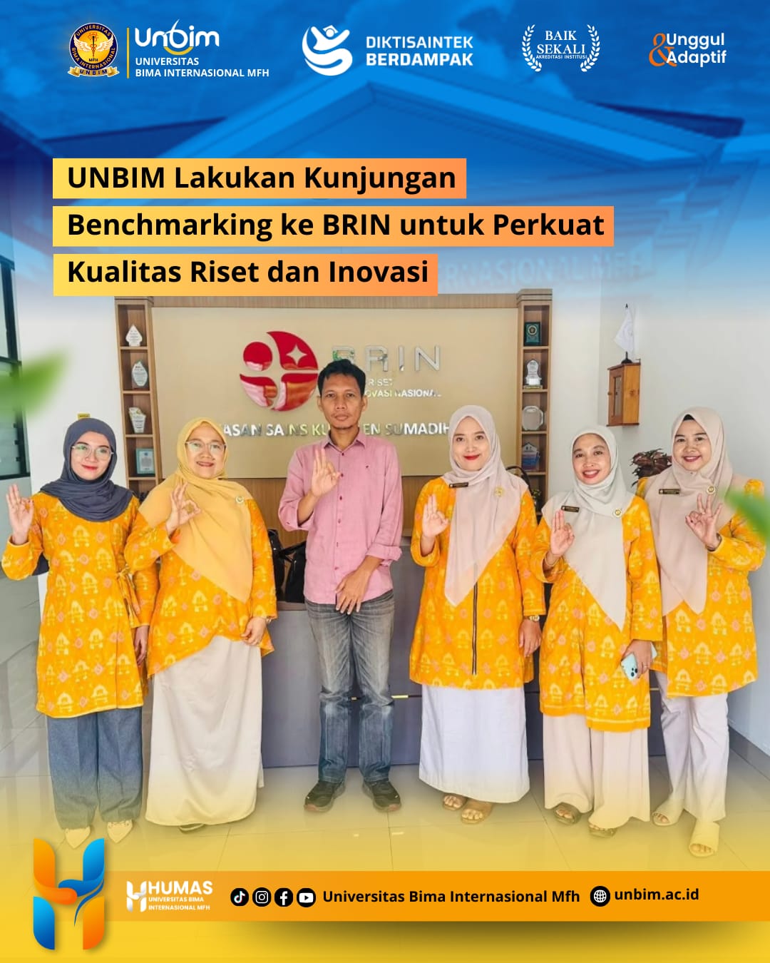 You are currently viewing UNBIM Lakukan Kunjungan Benchmarking ke BRIN untuk Perkuat Kualitas Riset dan Inovasi