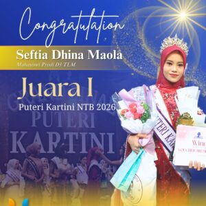 Mahasiswi D3 TLM UNBIM Raih The Winner Putri Kartini NTB 2026