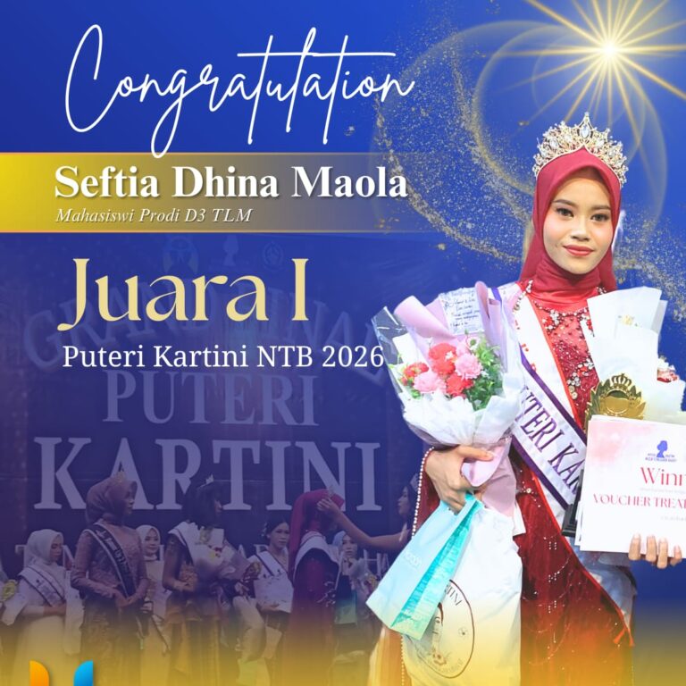 Read more about the article Mahasiswi D3 TLM UNBIM Raih The Winner Putri Kartini NTB 2026