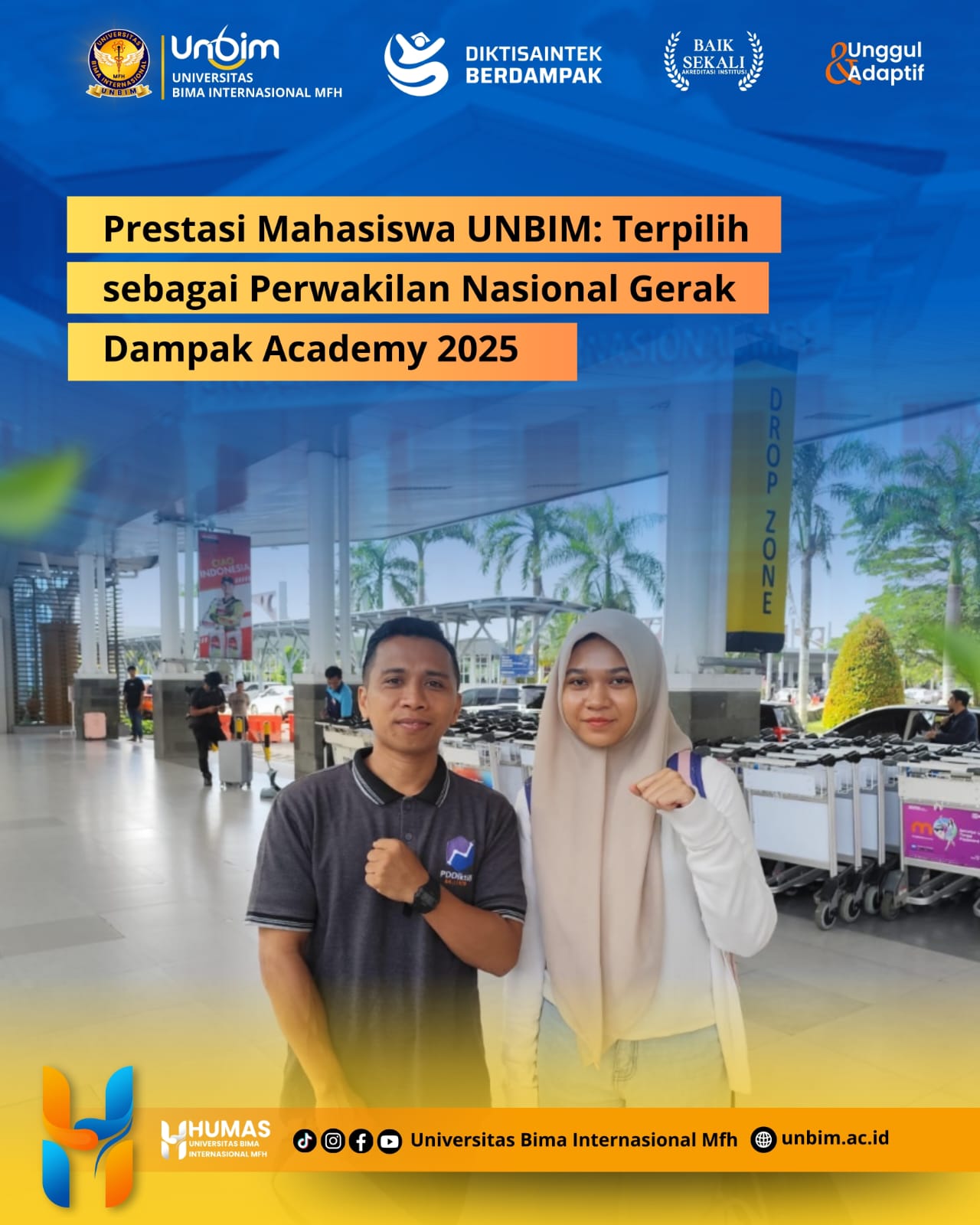 You are currently viewing Prestasi Mahasiswa UNBIM: Terpilih sebagai Perwakilan Nasional Gerak Dampak Academy 2025