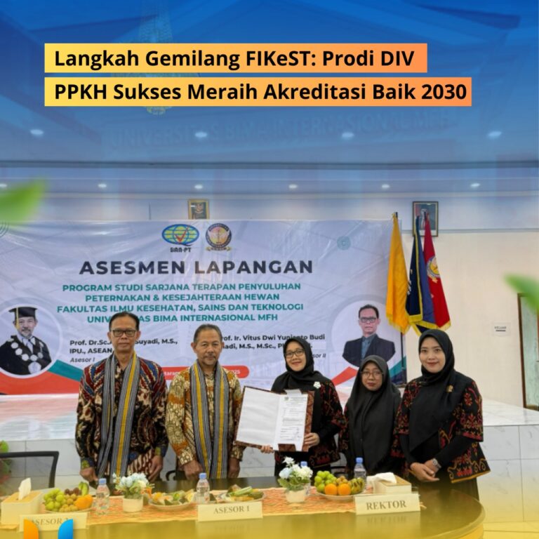 Read more about the article Langkah Gemilang FIKeST: Prodi DIV PPKH Sukses Meraih Akreditasi Baik 2030