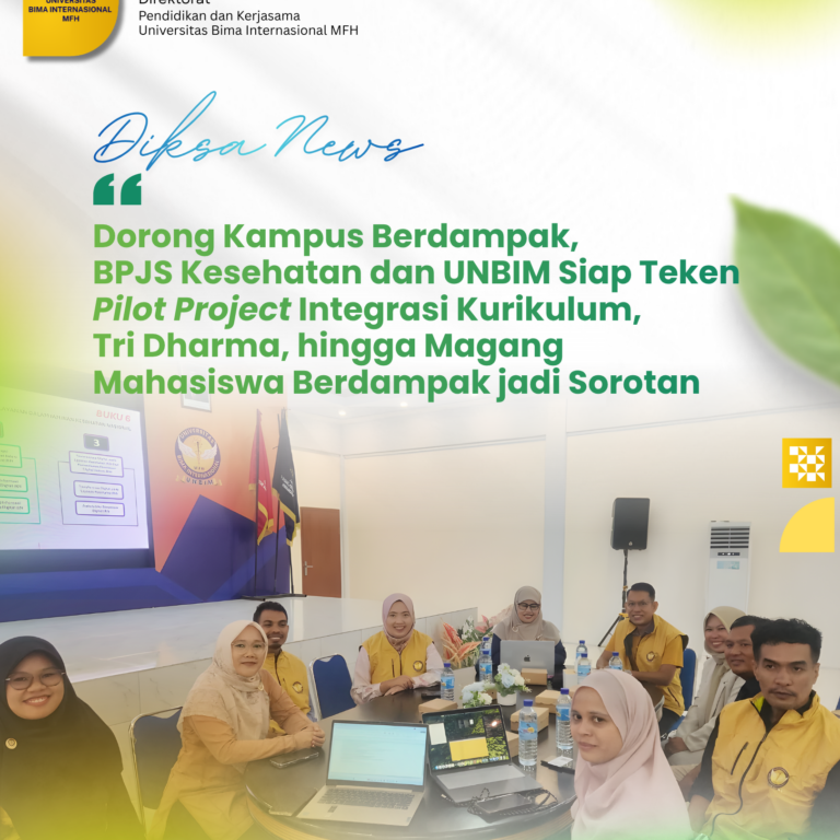 Read more about the article Dorong Kampus Berdampak, BPJS Kesehatan dan UNBIM Siap Teken Pilot Project Integrasi Kurikulum, Tri Dharma, hingga Magang Mahasiswa Berdampak jadi Sorotan