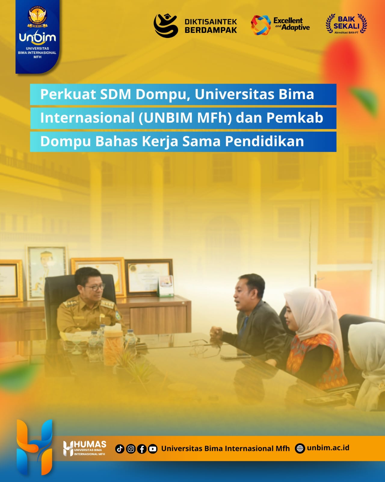 You are currently viewing Perkuat SDM Dompu, Universitas Bima Internasional MFH dan Pemkab Dompu Bahas Kerja Sama Pendidikan