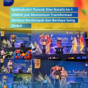 Read more about the article Spektakuler! Puncak Dies Natalis ke-1 UNBIM Jadi Momentum Transformasi Kampus Berdampak dan Berdaya Saing Global