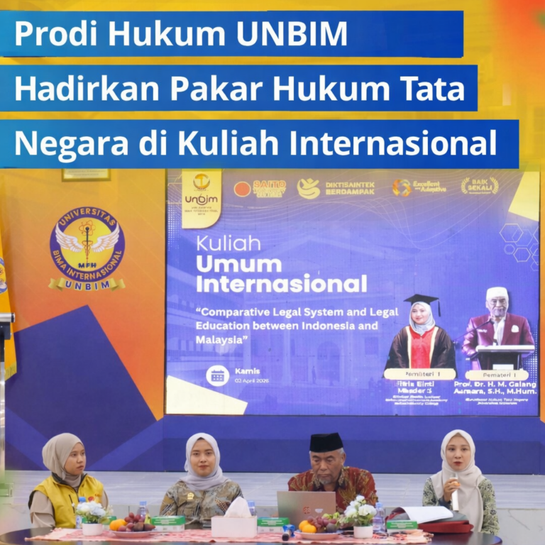 Read more about the article Prodi Hukum UNBIM Hadirkan Pakar Hukum Tata Negara di Kuliah Internasional