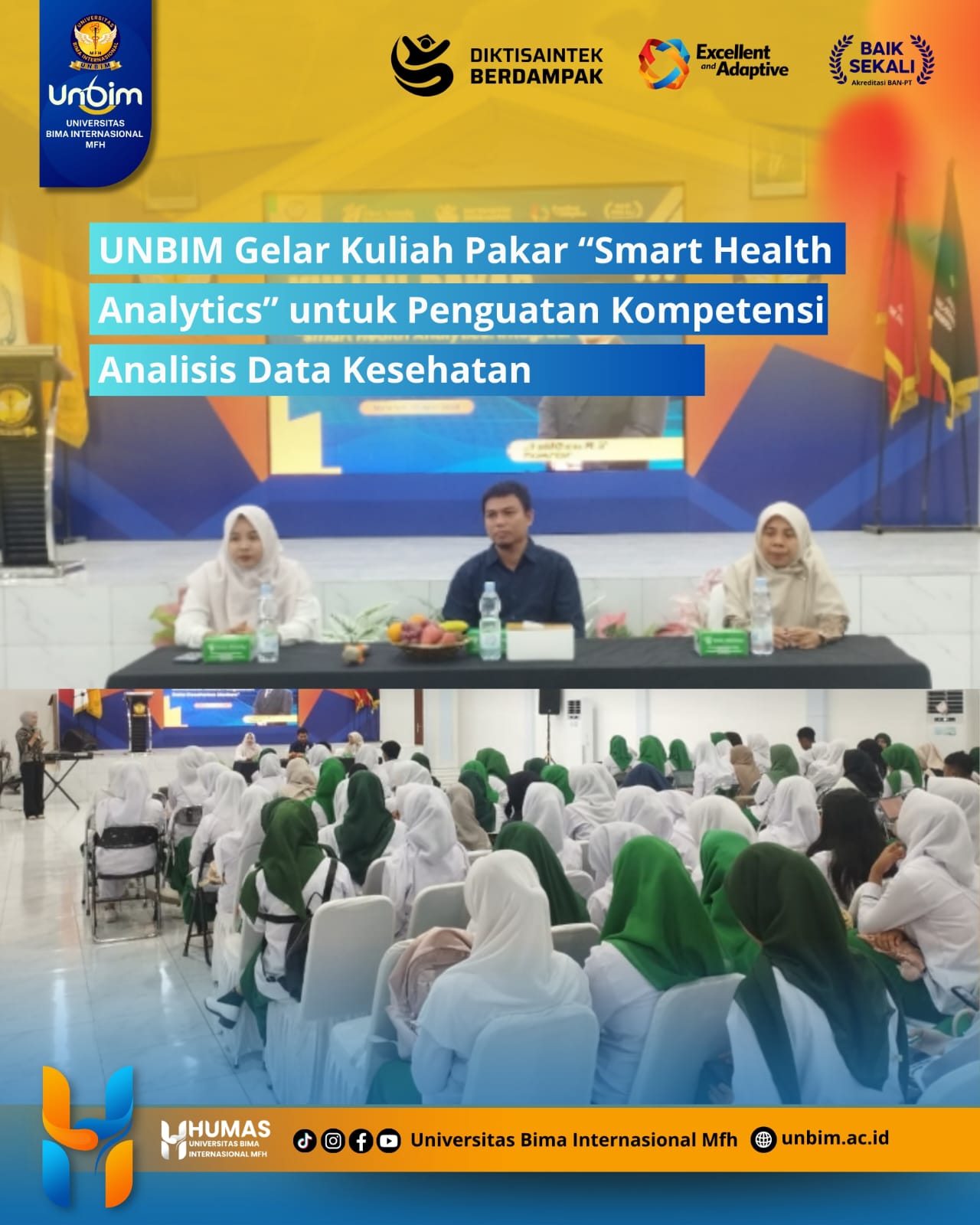 You are currently viewing UNBIM Gelar Kuliah Pakar “Smart Health Analytics” untuk Penguatan Kompetensi Analisis Data Kesehatan