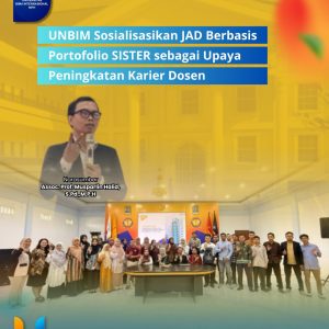Read more about the article UNBIM Sosialisasikan JAD Berbasis Portofolio SISTER sebagai Upaya Peningkatan Karier Dosen