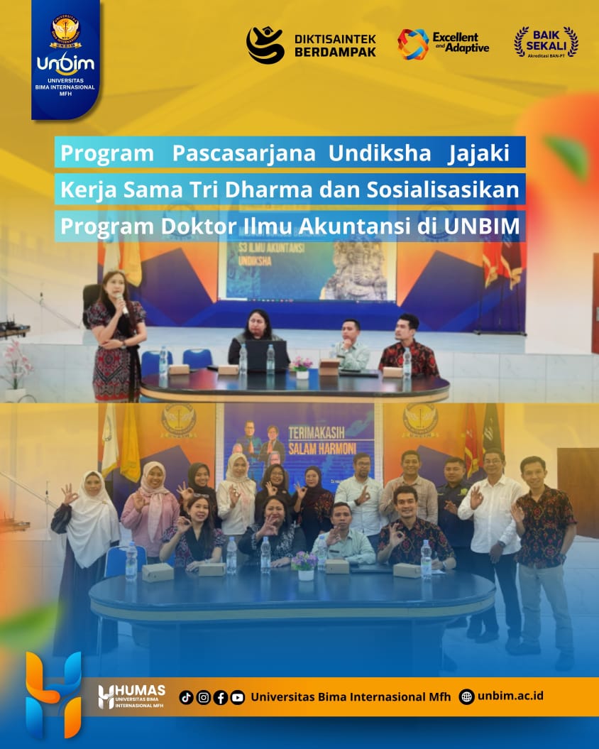 You are currently viewing Program Pascasarjana Undiksha Jajaki Kerja Sama Tri Dharma dan Sosialisasikan Program Doktor Ilmu Akuntansi di UNBIM