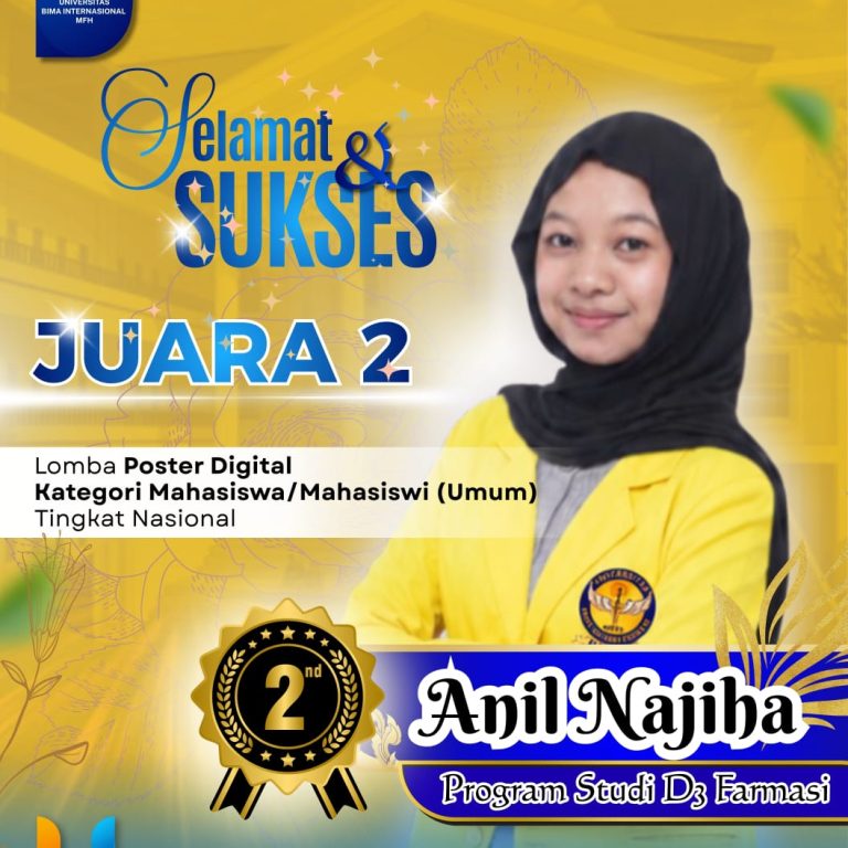 Read more about the article Mahasiswi D3 Farmasi UNBIM Raih Juara II Lomba Poster Digital Tingkat Nasional