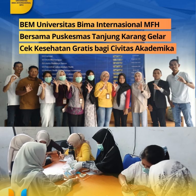 Read more about the article BEM UNBIM Bersama Puskesmas Tanjung Karang Gelar Cek Kesehatan Gratis bagi Civitas Akademika
