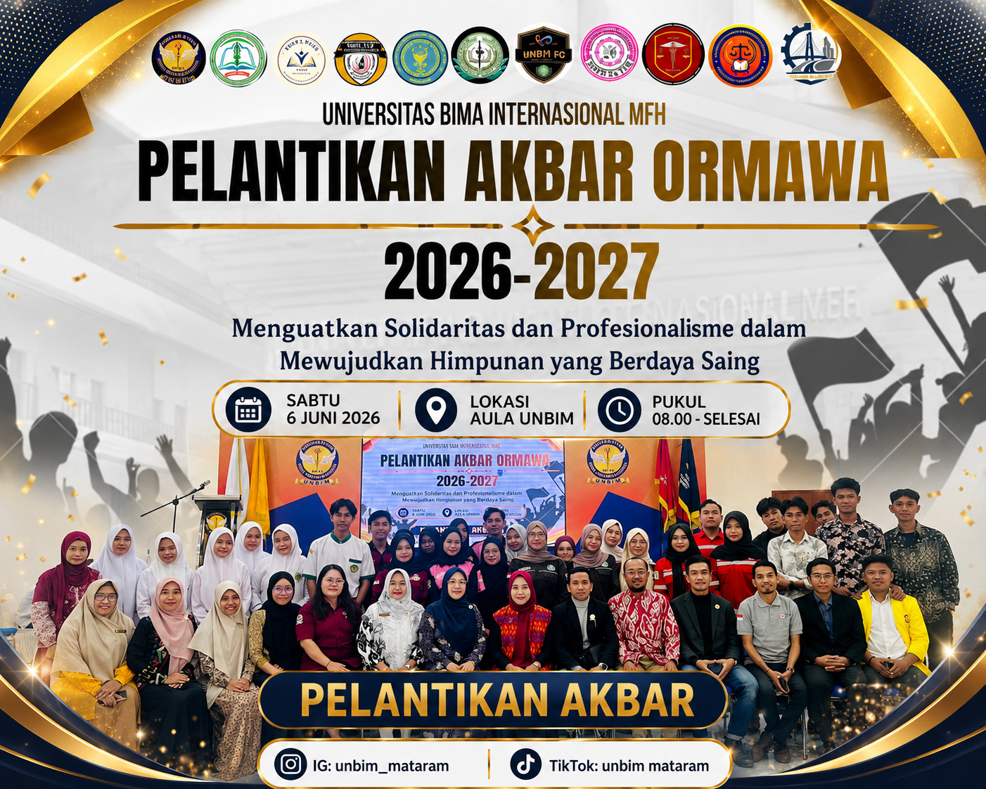You are currently viewing Pelantikan Akbar Ormawa UNBIM 2026–2027: Perkuat Solidaritas dan Profesionalisme Organisasi Mahasiswa