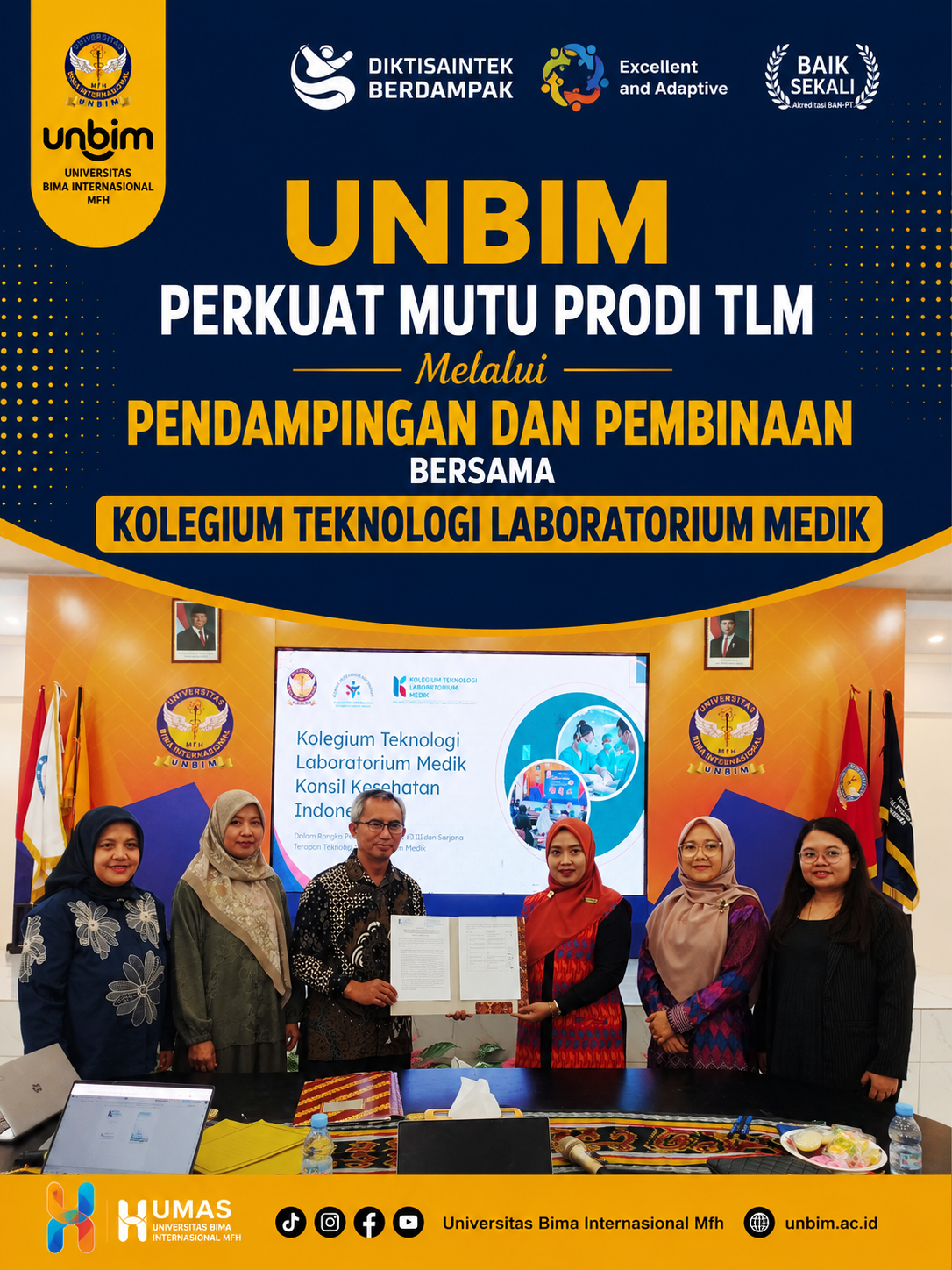 You are currently viewing UNBIM Perkuat Mutu Prodi TLM Melalui Pendampingan dan Pembinaan Bersama Kolegium Teknologi Laboratorium Medik