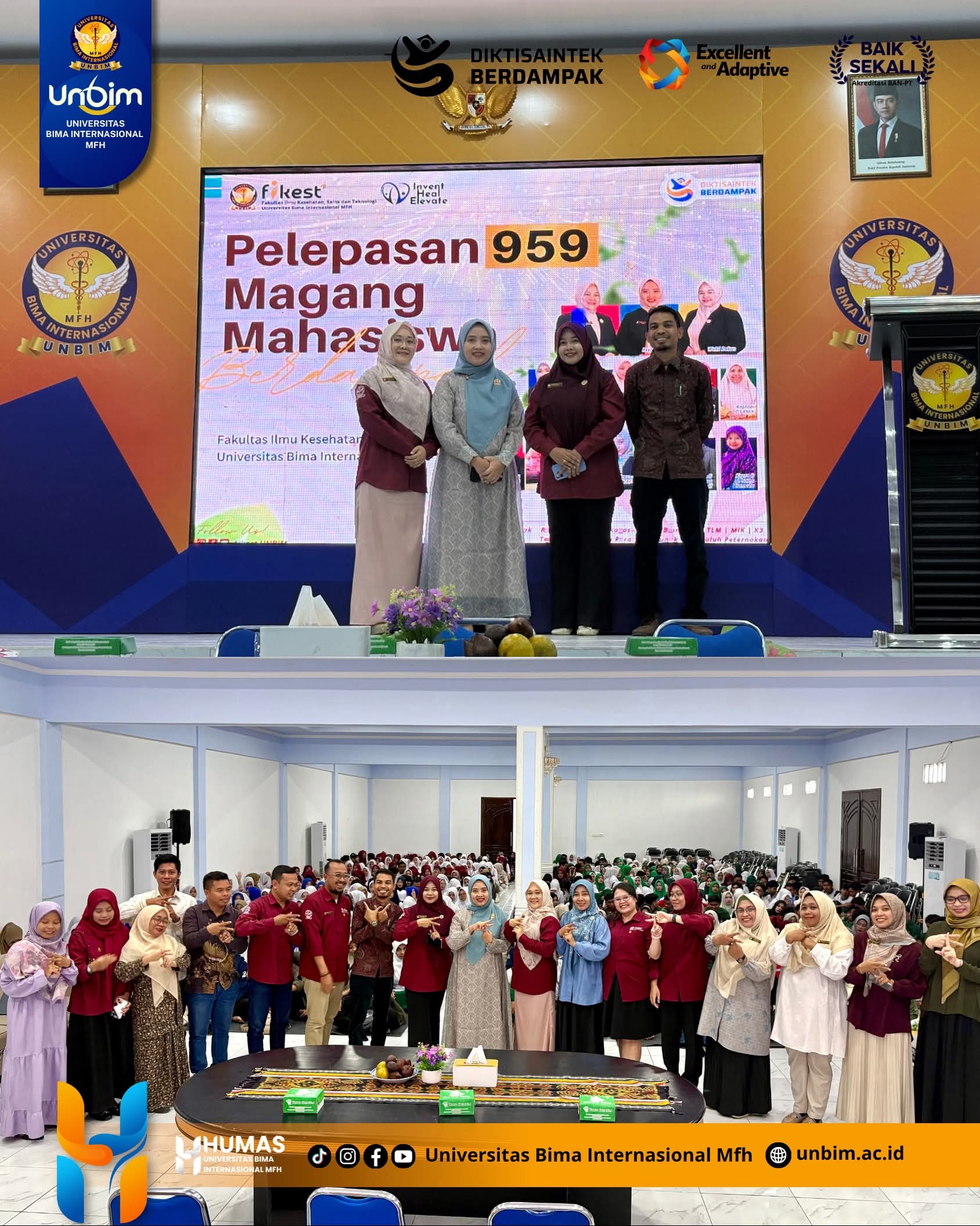 You are currently viewing UNBIM Resmi Lepas 959 Mahasiswa Magang ke Berbagai Mitra Industri dan Layanan Kesehatan