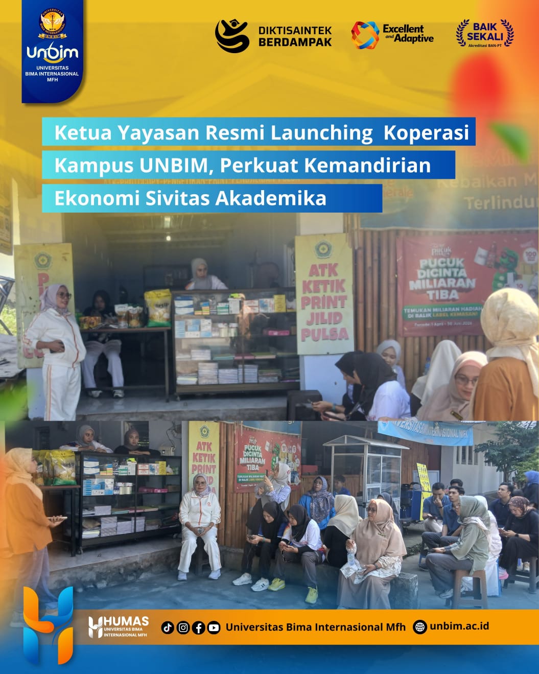 You are currently viewing Ketua Yayasan Resmi Launching Koperasi Kampus UNBIM, Perkuat Kemandirian Ekonomi Sivitas Akademika