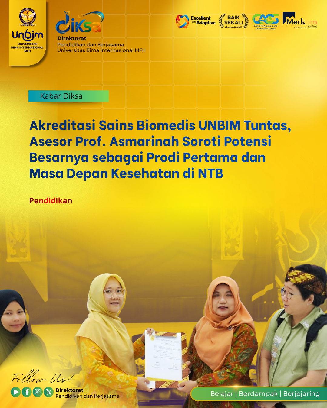 You are currently viewing Akreditasi Sains Biomedis UNBIM Tuntas, Asesor Prof. Asmarinah Soroti Potensi Besarnya bagi Masa Depan Kesehatan NTB