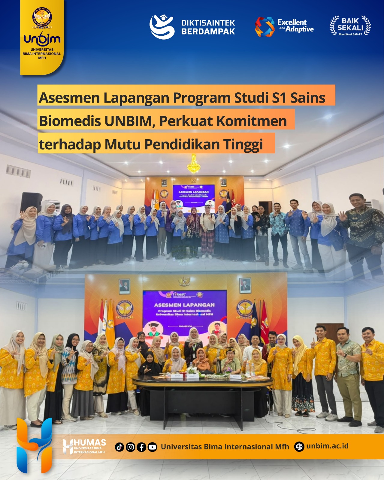 You are currently viewing Asesmen Lapangan Program Studi S1 Sains Biomedis UNBIM, Perkuat Komitmen terhadap Mutu Pendidikan Tinggi