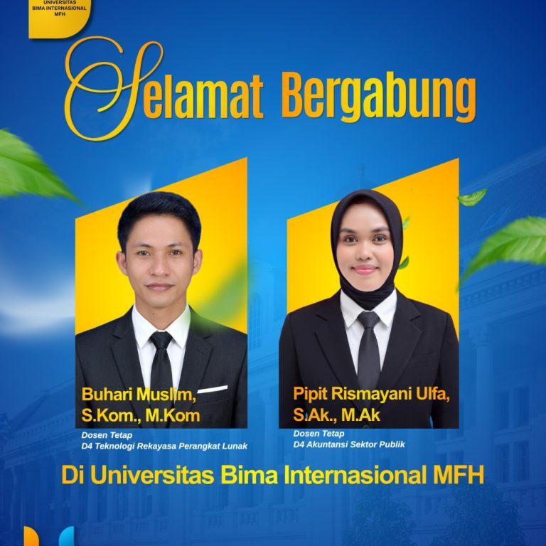 Read more about the article Perkuat Kualitas Akademik, UNBIM Sambut Dua Dosen Tetap Baru di Program Studi D4 TRPL dan D4 Akuntansi Sektor Publik
