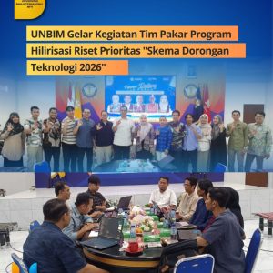 Read more about the article UNBIM Gelar Kegiatan Tim Pakar Program Hilirisasi Riset Prioritas “Skema Dorongan Teknologi 2026”